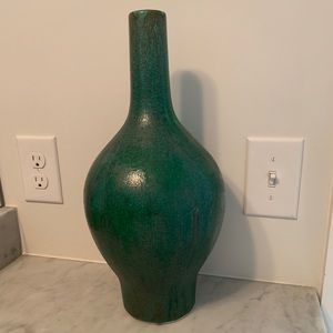 Distressed Green Vase